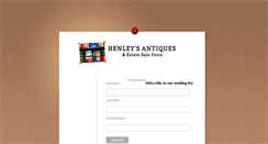 Desktop Screenshot of henleysantiques.com