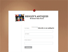 Tablet Screenshot of henleysantiques.com